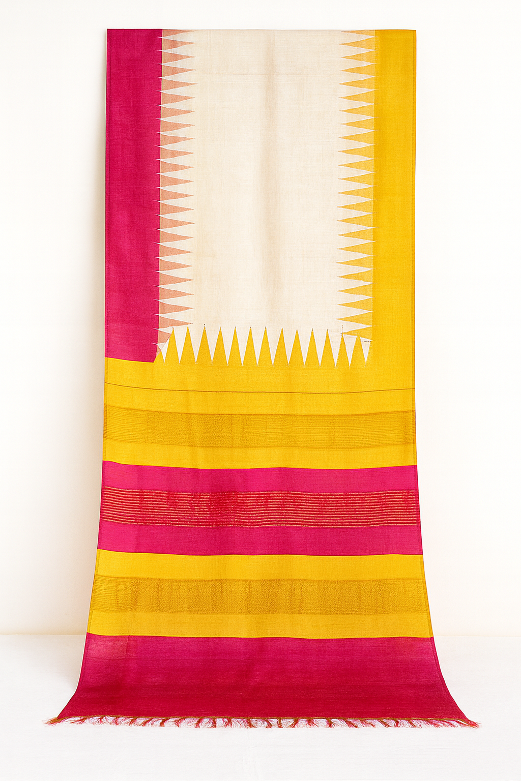 Pure Tussar Printed Saree-AM-PTS-YELLOW-004