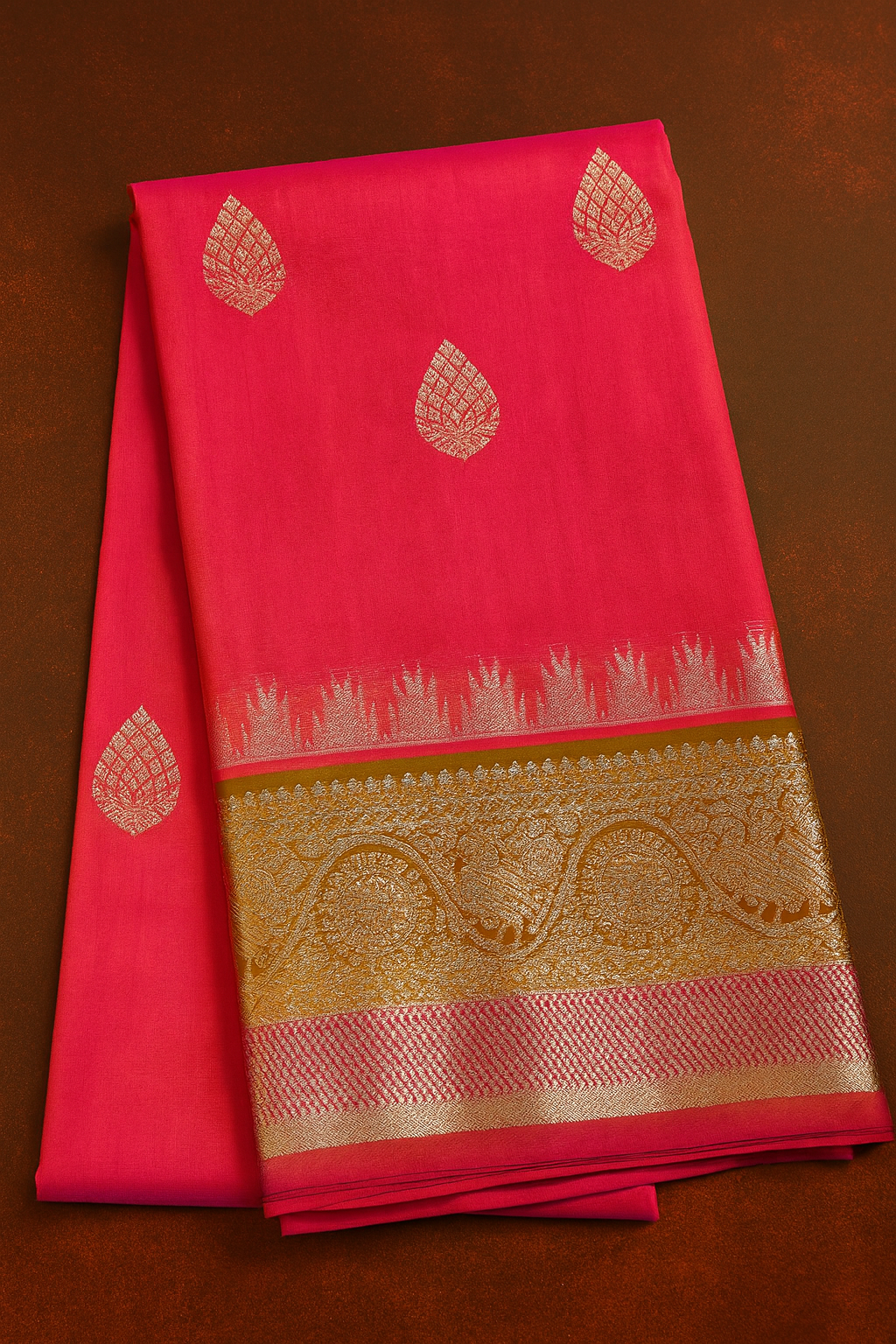 Venkatagiri Pure Pattu Saree-AM-VPPS-PINK-016