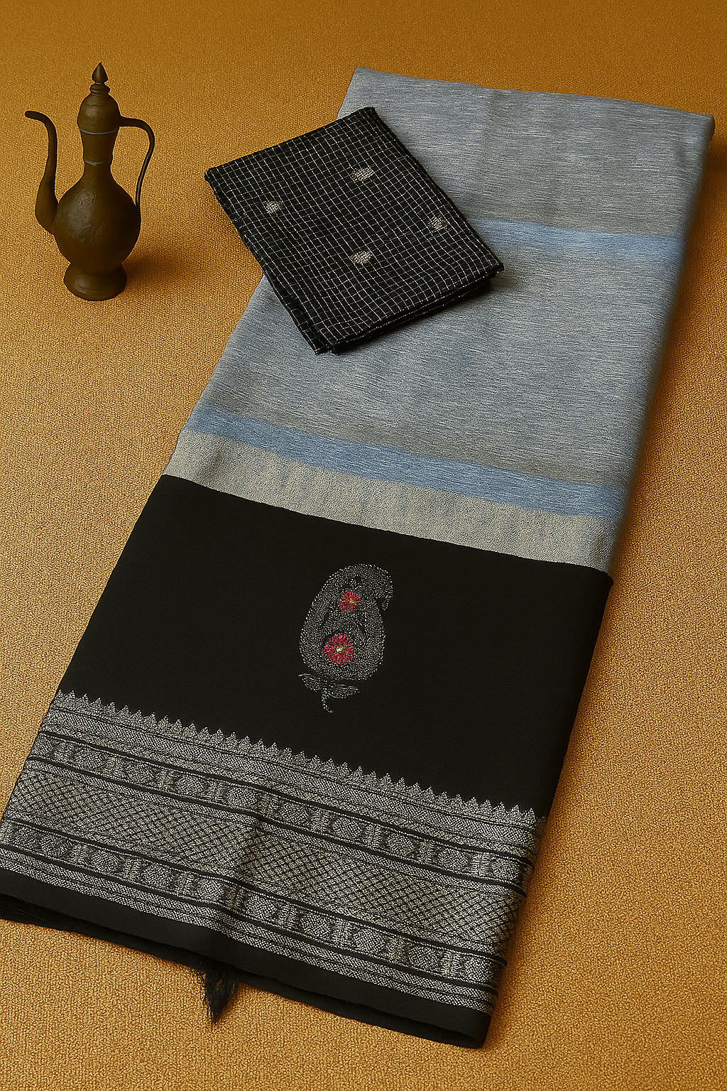 Kolam Pattu Sare-AM-KPS-GREY-032