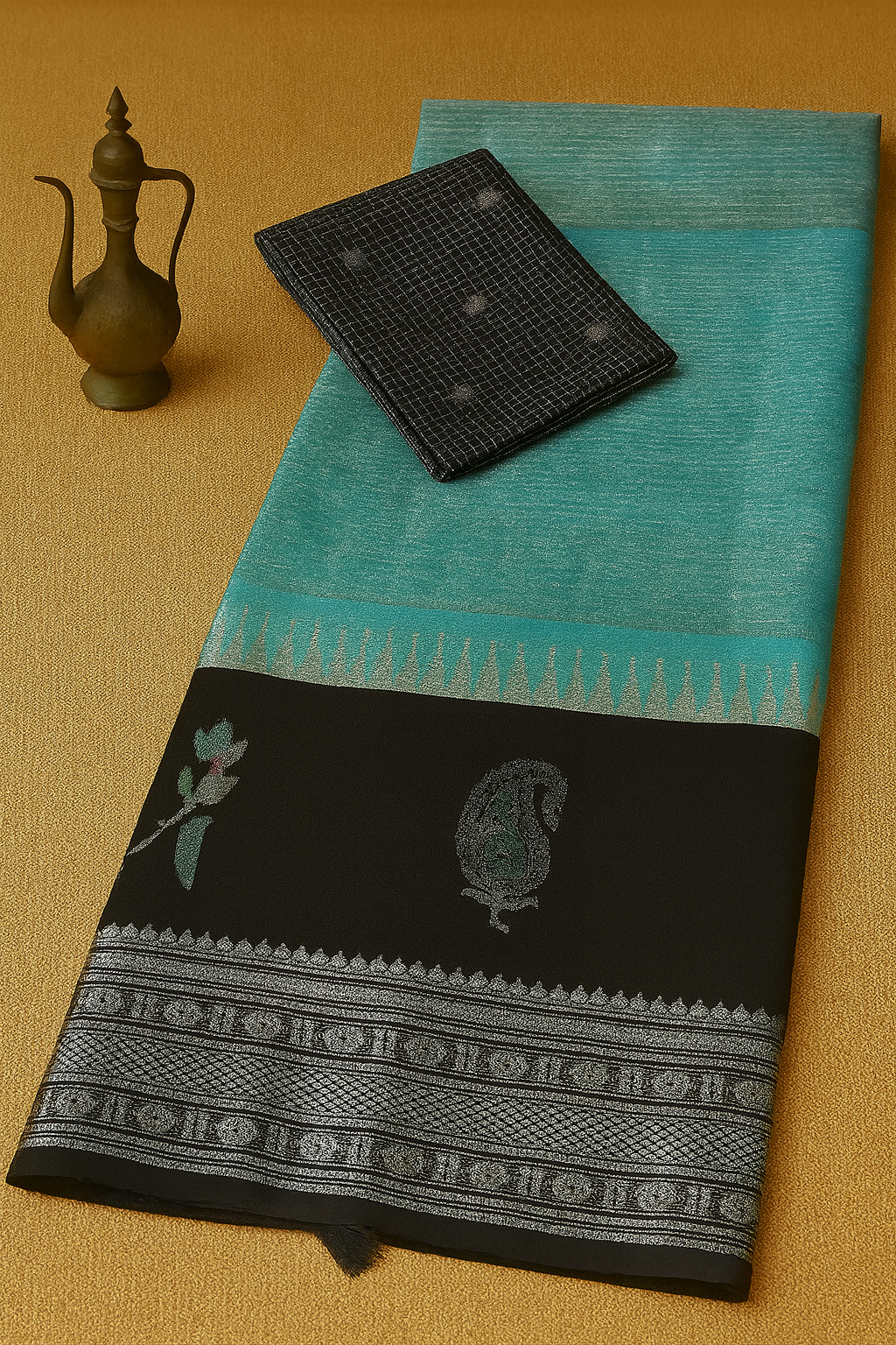 Kolam Pattu Saree-AM-KPS-SKY BLUE-033