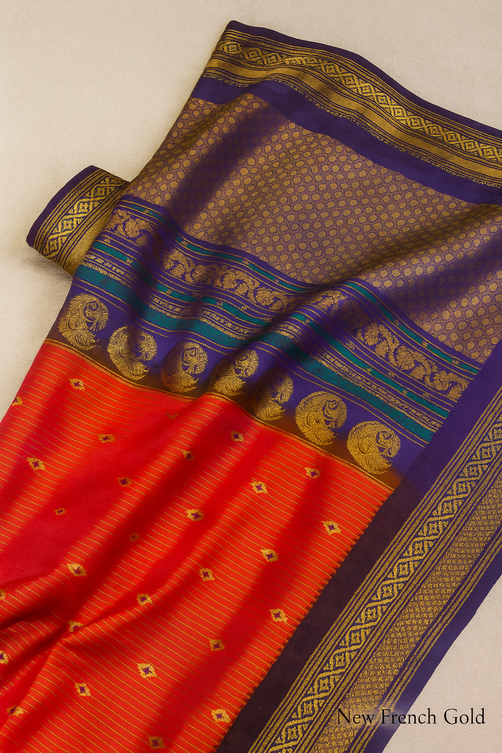 Gadwal Pattu Saree-AM-GPS-ORANGE-003