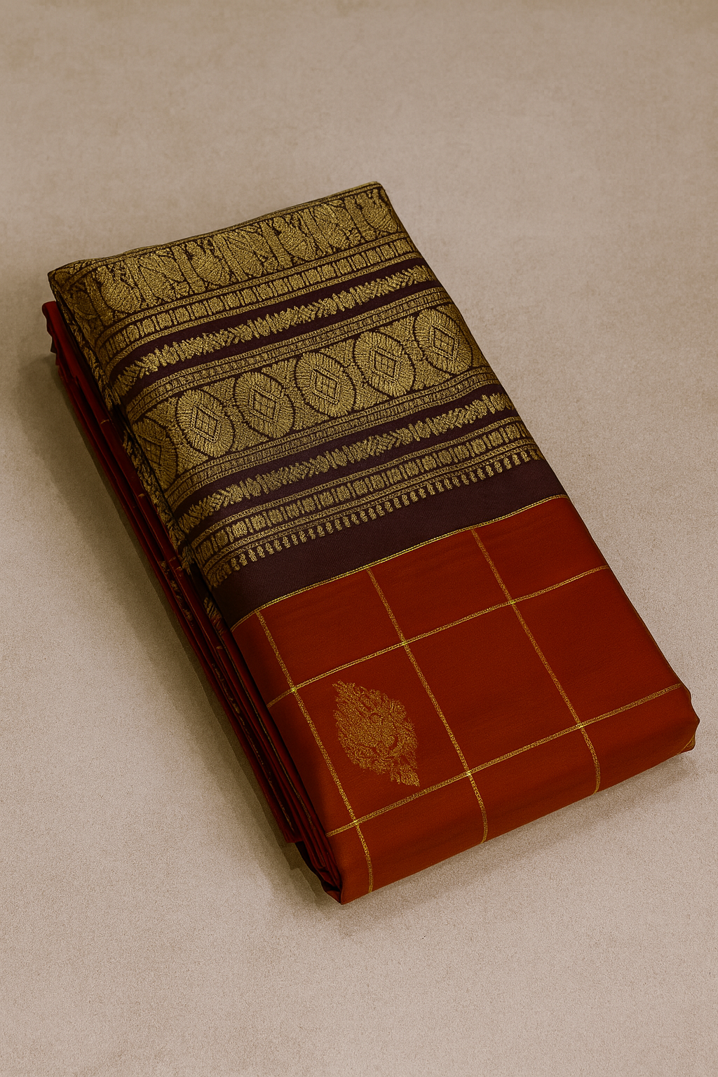 Pure kangivaram pattu saree-AM-PKPS-MARRON-001
