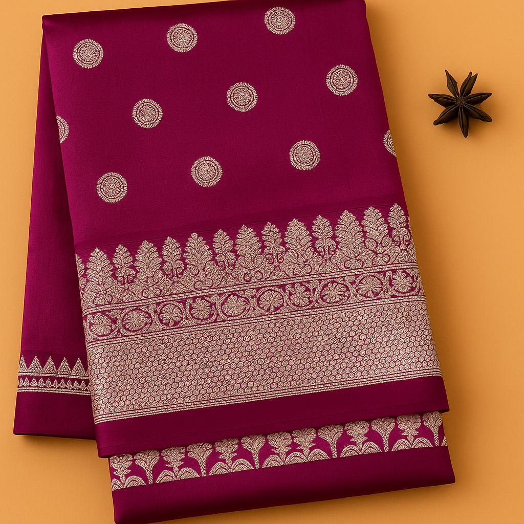 Venkatagiri Pure Pattu Saree-AM-VPPS-MEGENTA-001