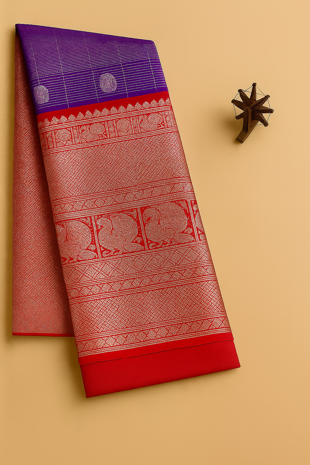 Venkatagiri Pure Pattu Saree-AM-VPPS-VOILET-004