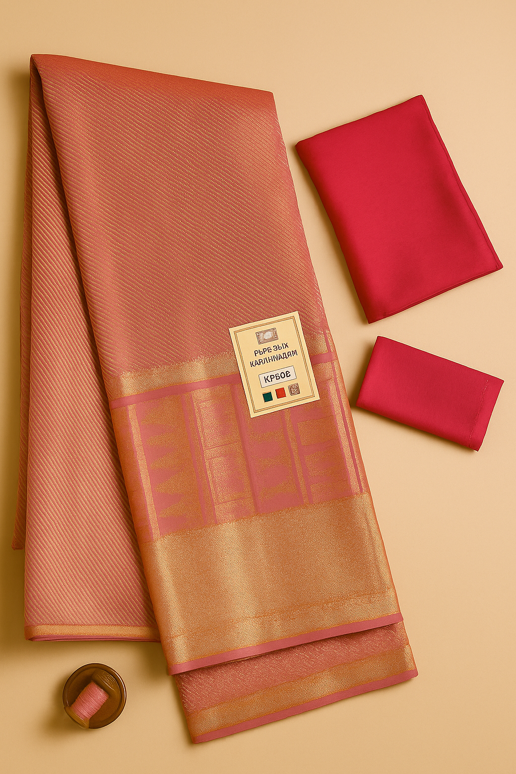 Handloom Kanchi Pattu Saree- AM-KPS-PINK-002
