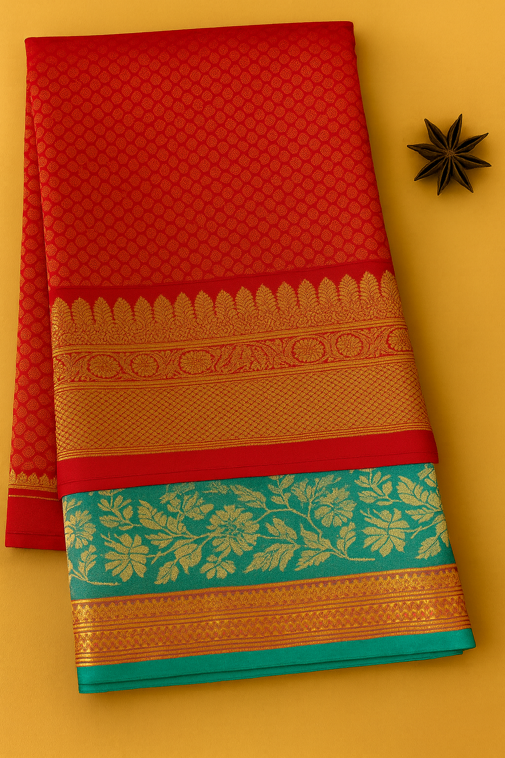 Kolam Pattu Saree-AM-KPS-ORANGE-004