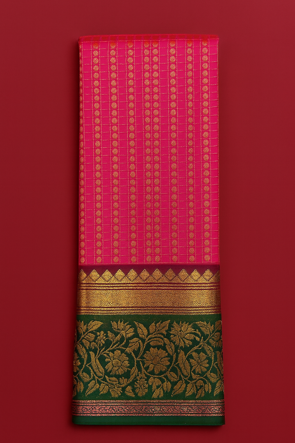 Kolam Pattu Saree-AM-KPS-PINK-007