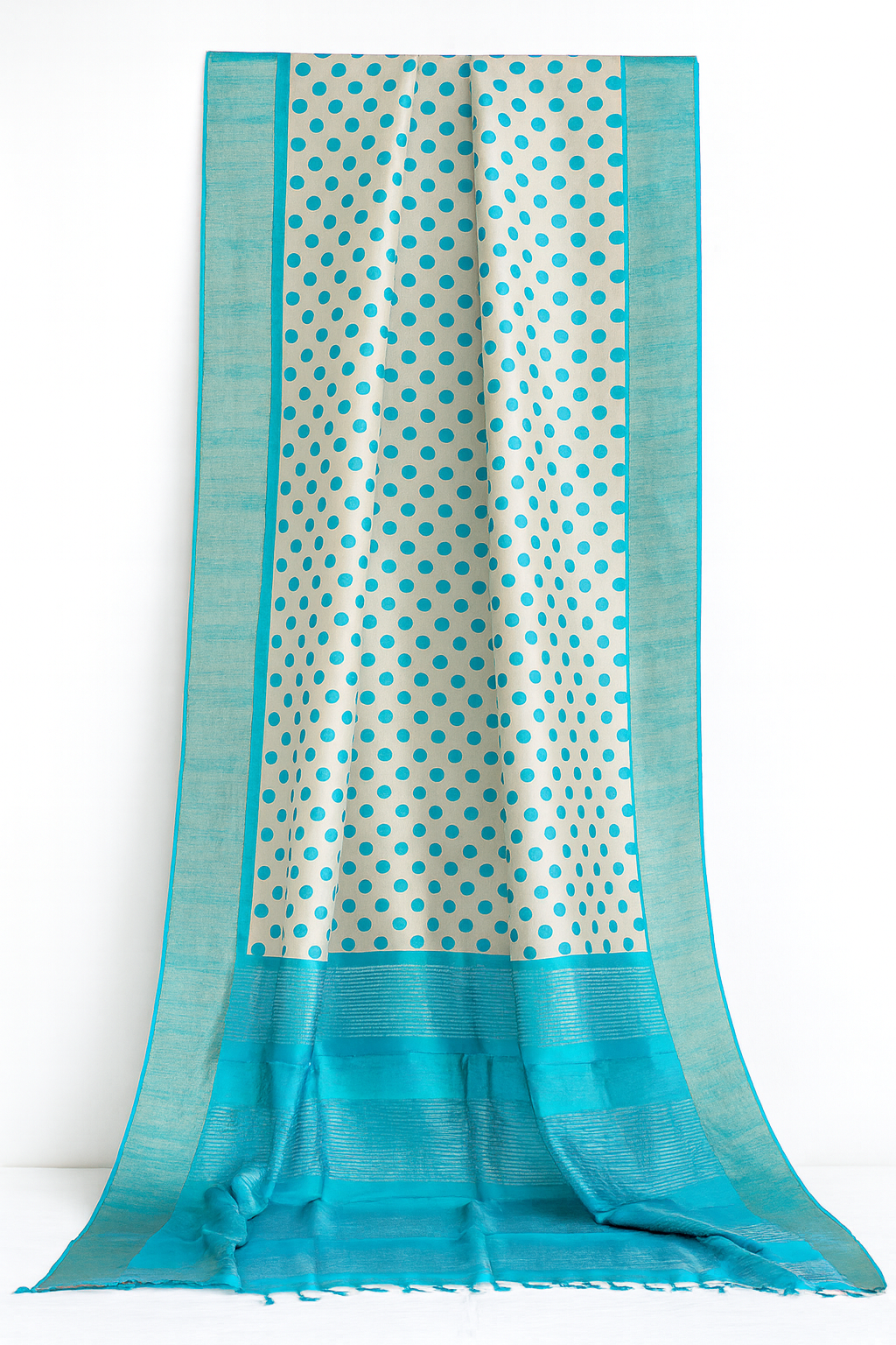 Pure Tussar Printed Saree-AM-PTS-BLUE-001