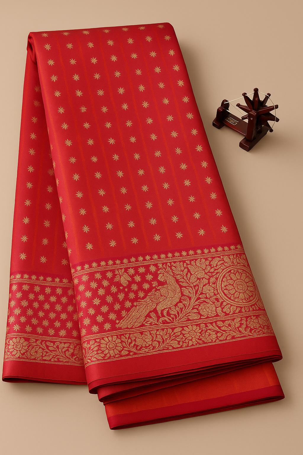 Pure Silk Saree-AM-PSS-RED-003