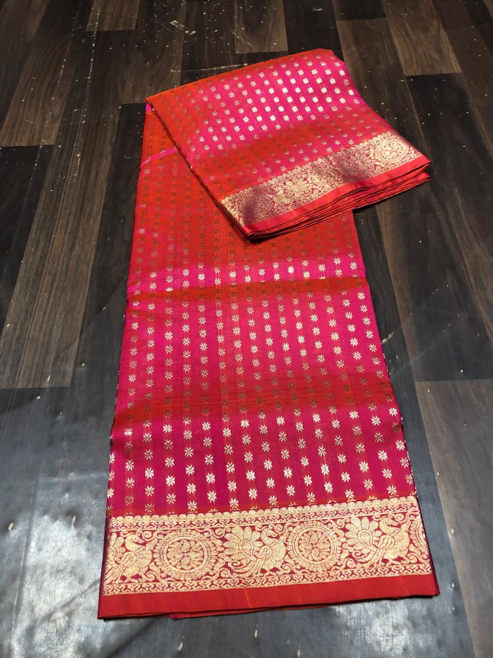 Pure Silk Saree-AM-PSS-RED-003