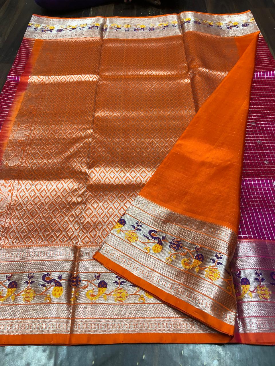 Pure Silk Saree-AM-PSS-PINK-005