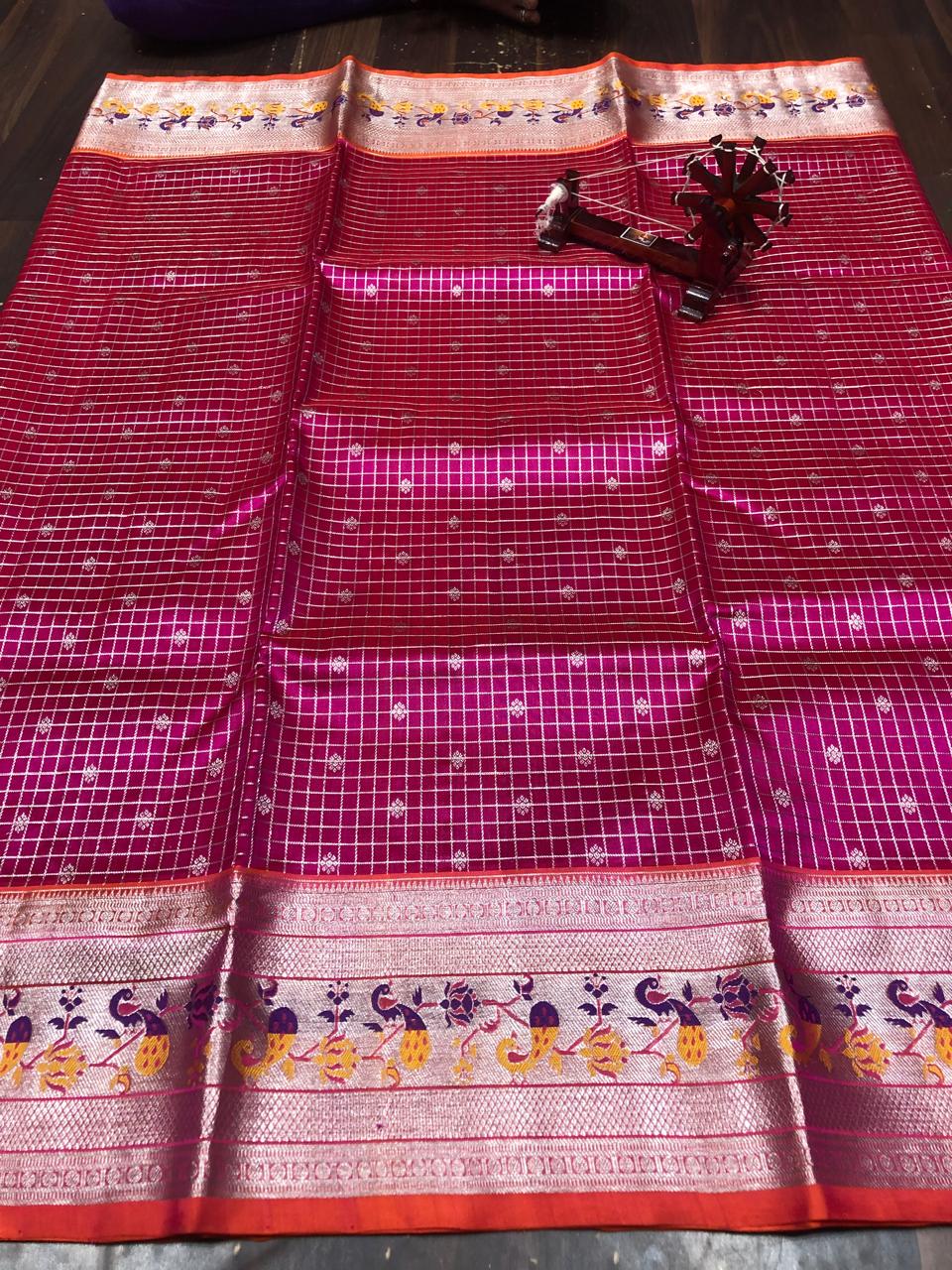 Pure Silk Saree-AM-PSS-PINK-005