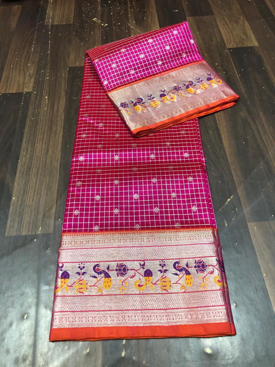Pure Silk Saree-AM-PSS-PINK-005