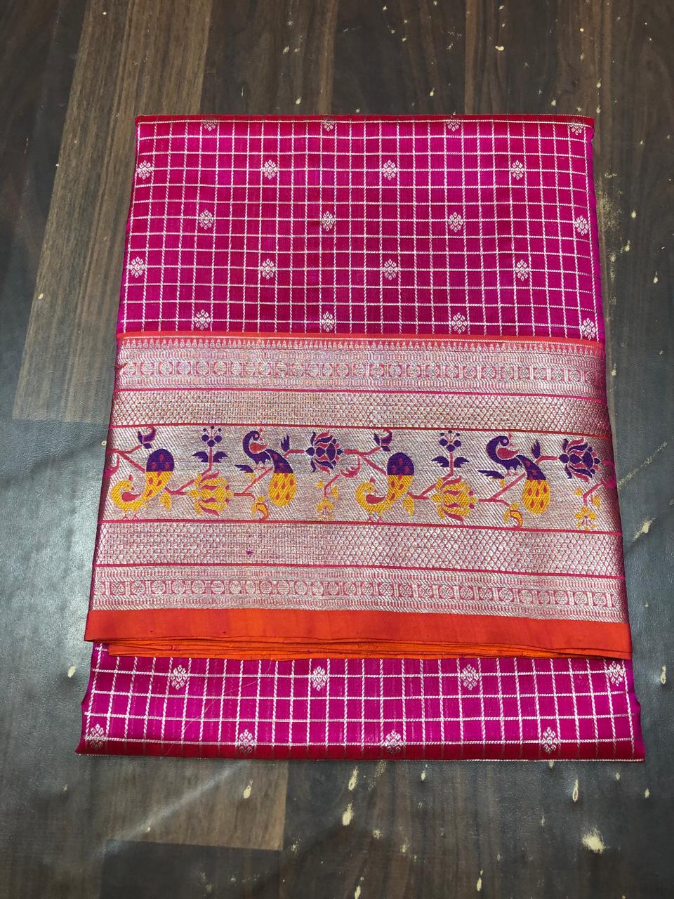 Pure Silk Saree-AM-PSS-PINK-005