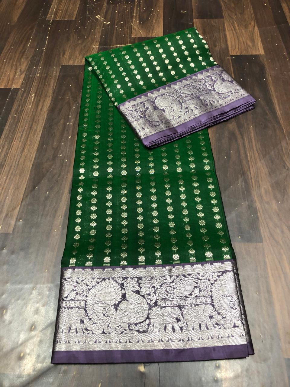 Pure Silk Saree-AM-PSS-GREEN-006