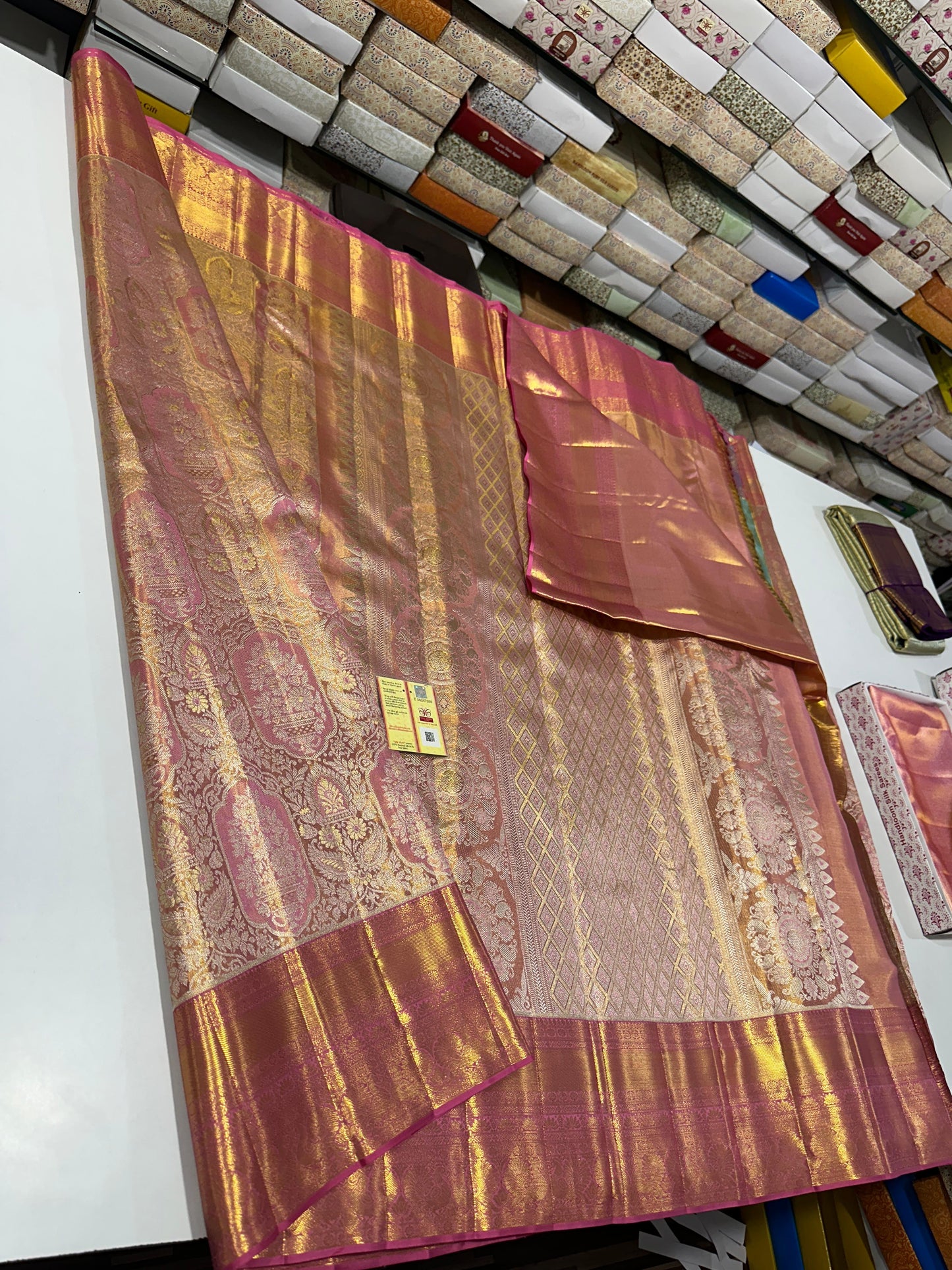 Handloom Kanchi Pattu Saree- AM-KPS-PINK-003