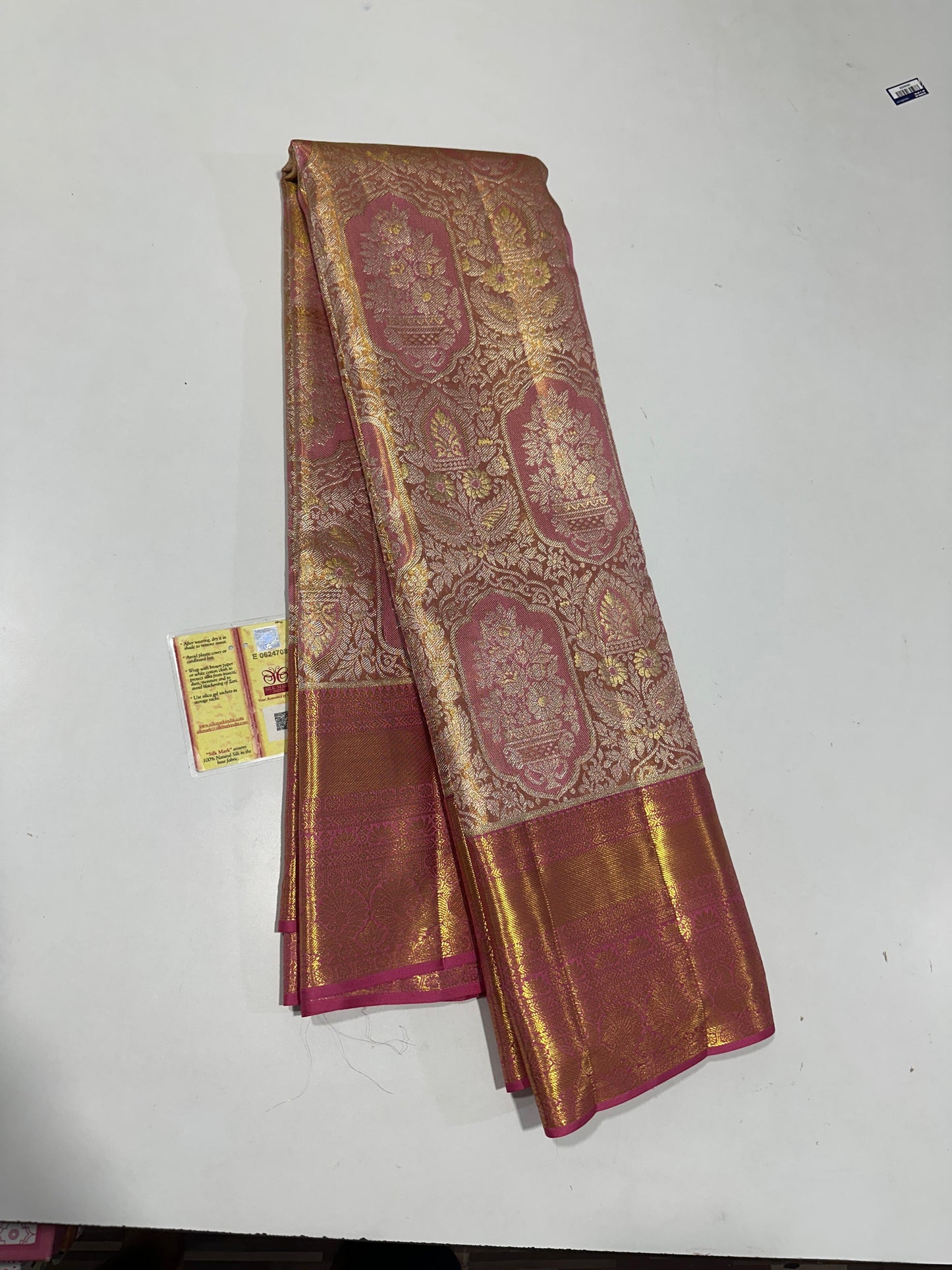Handloom Kanchi Pattu Saree- AM-KPS-PINK-003