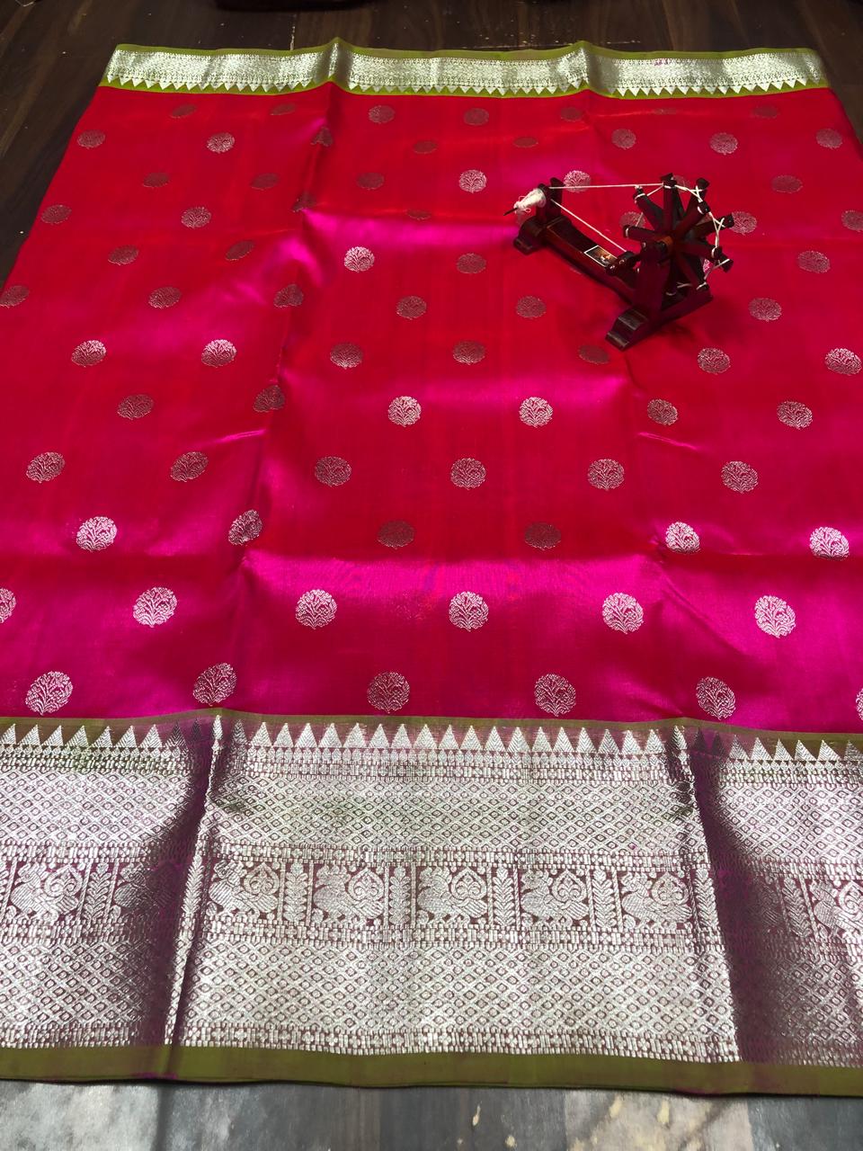 Venkatagiri Pure Pattu Saree-AM-VPPS-PINK-002