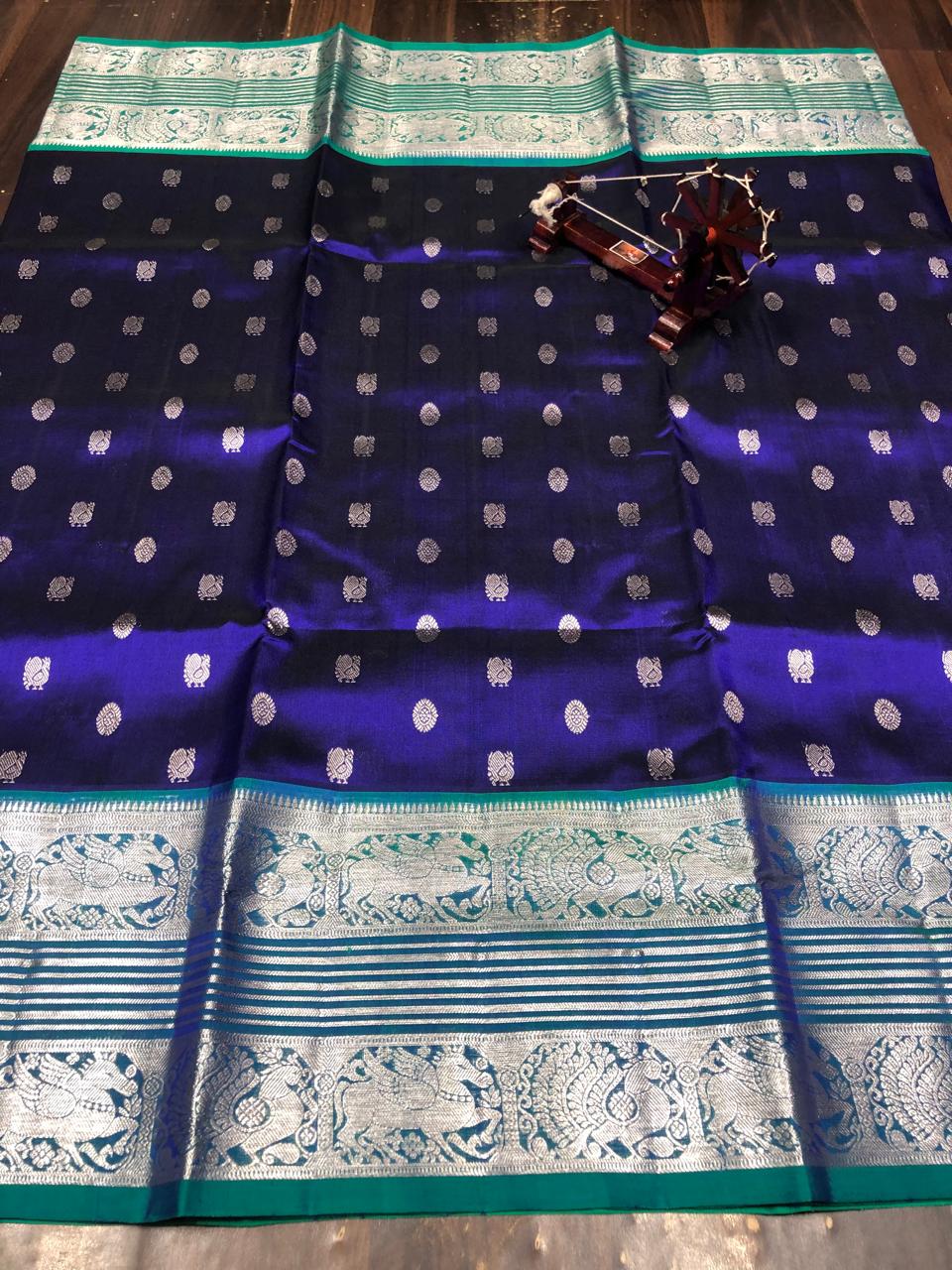 Venkatagiri Pure Pattu Saree-AM-VPPS-ROYAL BLUE-003
