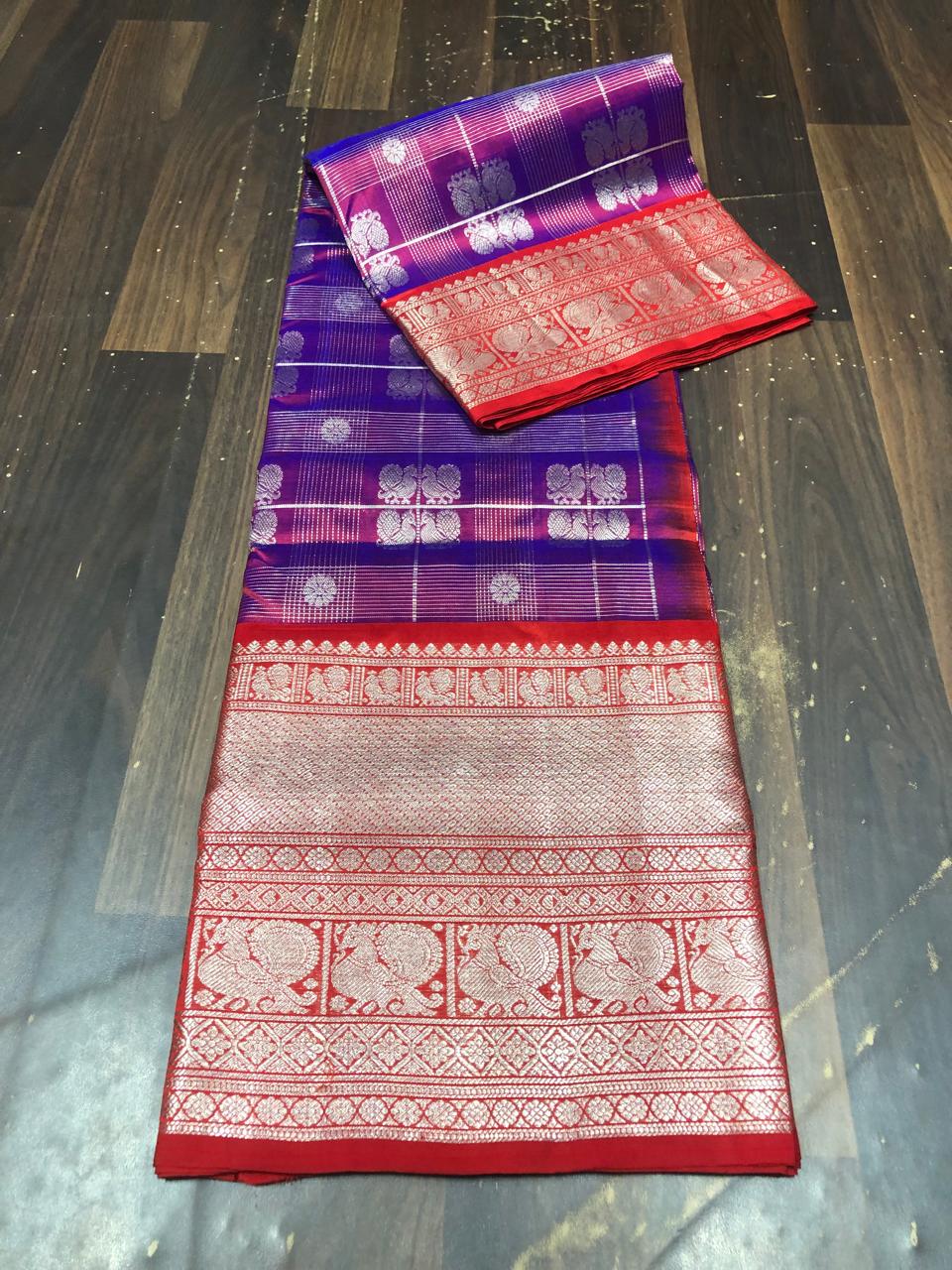 Venkatagiri Pure Pattu Saree-AM-VPPS-VOILET-004