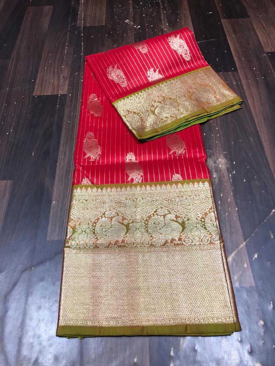 Venkatagiri Pure Pattu Saree-AM-VPPS-RED-005