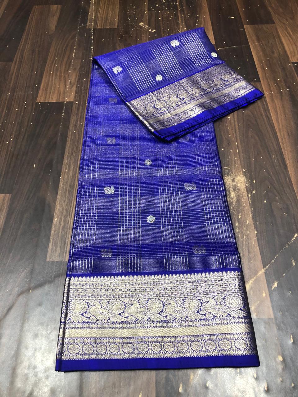 Venkatagiri Pure Pattu Saree-AM-VPPS-ROYAL BLUE-007