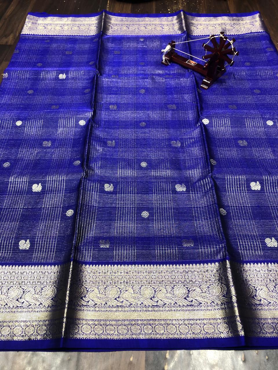 Venkatagiri Pure Pattu Saree-AM-VPPS-ROYAL BLUE-007