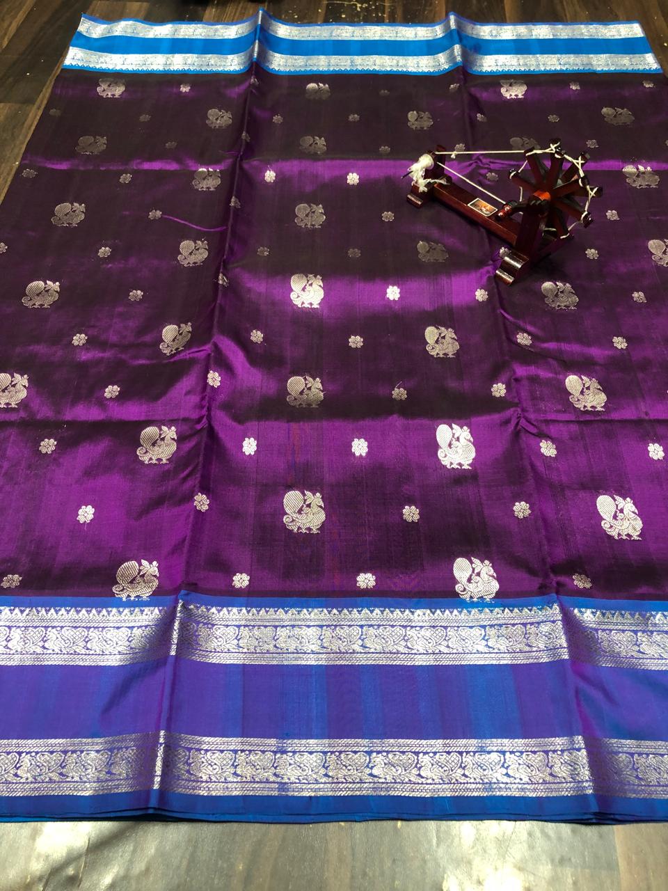 Venkatagiri Pure Pattu Saree-AM-VPPS-ROYAL PURPLE-008