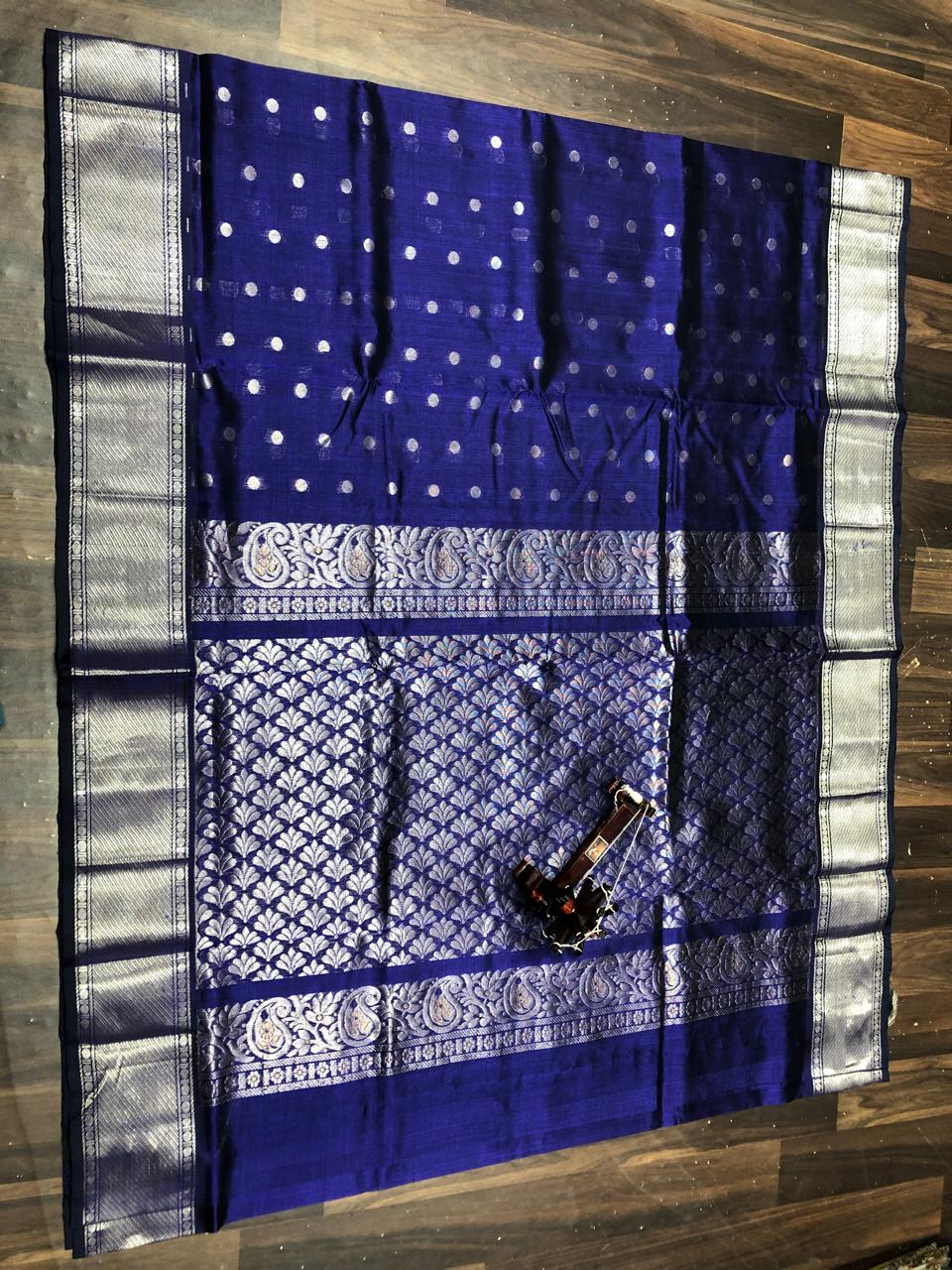 Kolam Pattu Saree-AM-KPS-BLUE-013