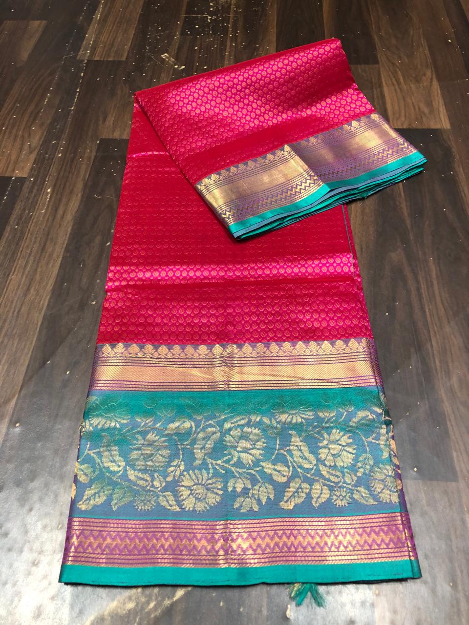 Kolam Pattu Saree-AM-KPS-RANI PINK-006