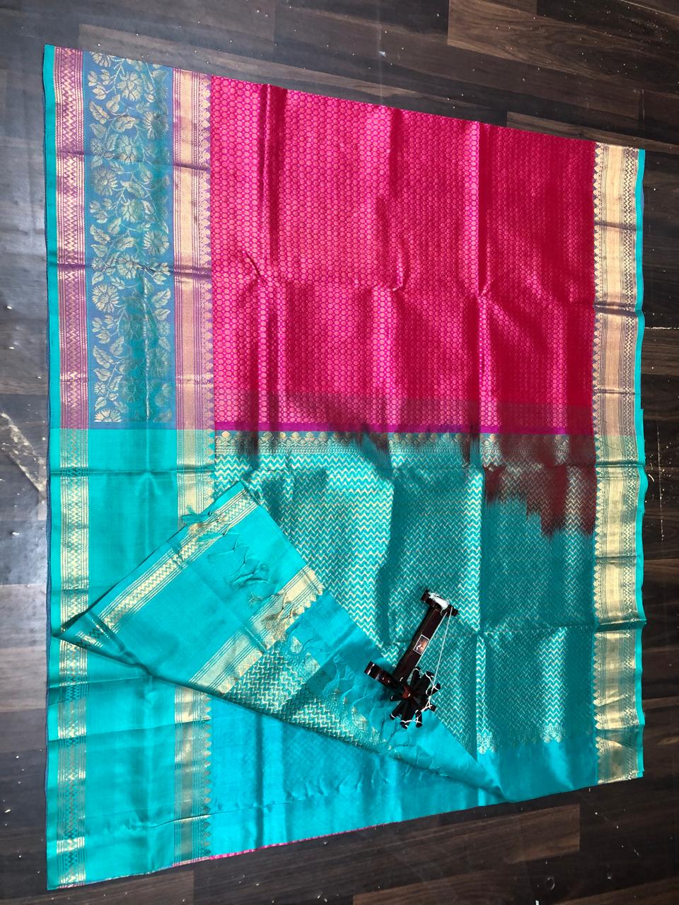 Kolam Pattu Saree-AM-KPS-RANI PINK-006