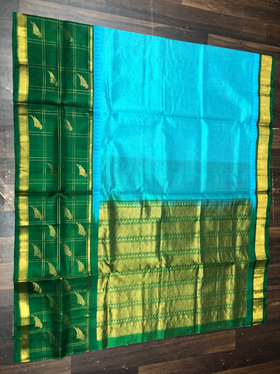 Kolam Pattu Saree-AM-KPS-BLUE-025