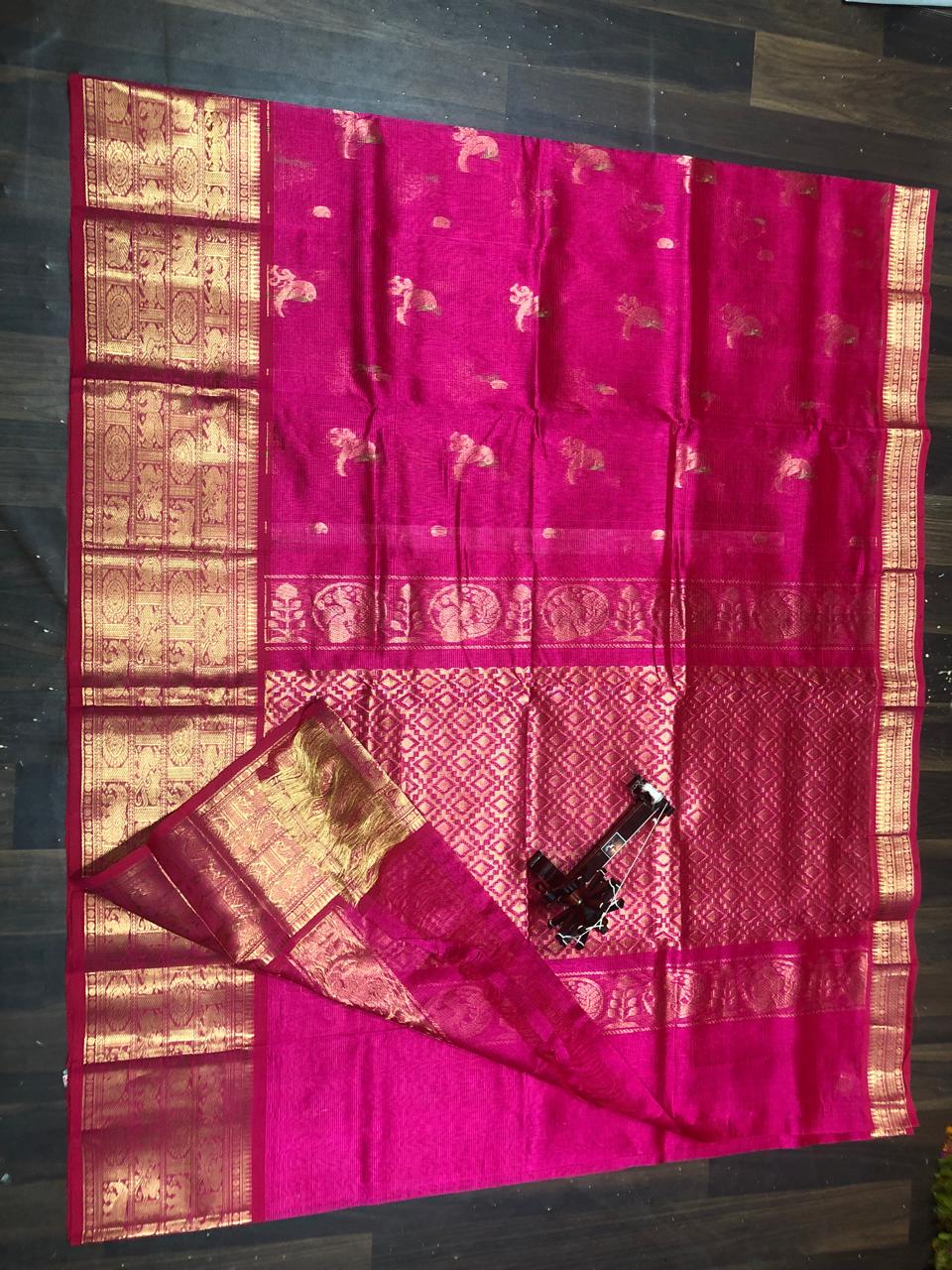 Kolam Pattu Saree-AM-KPS-PINK-002