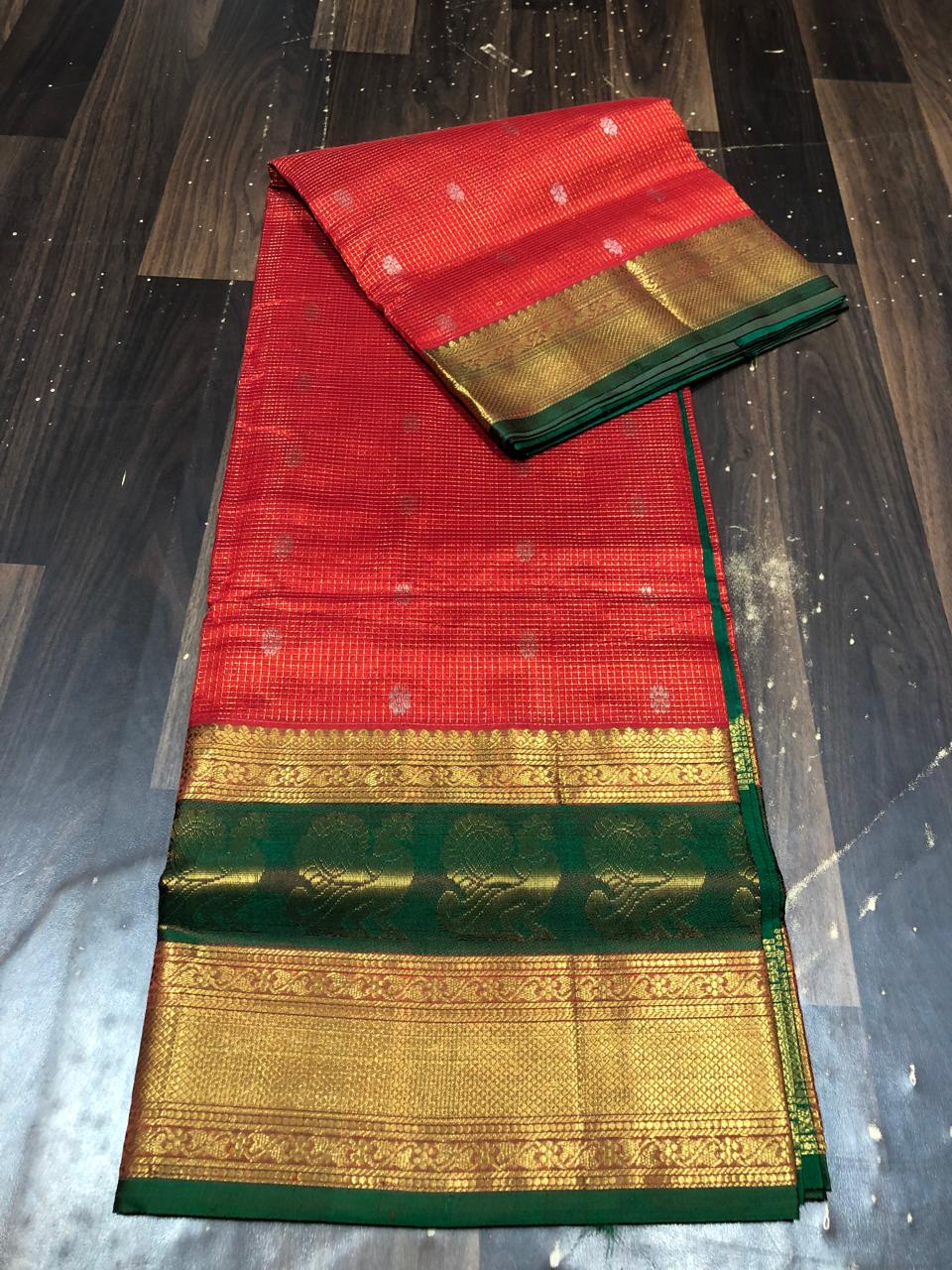 Kolam Pattu Saree-AM-KPS-ORANGE-009