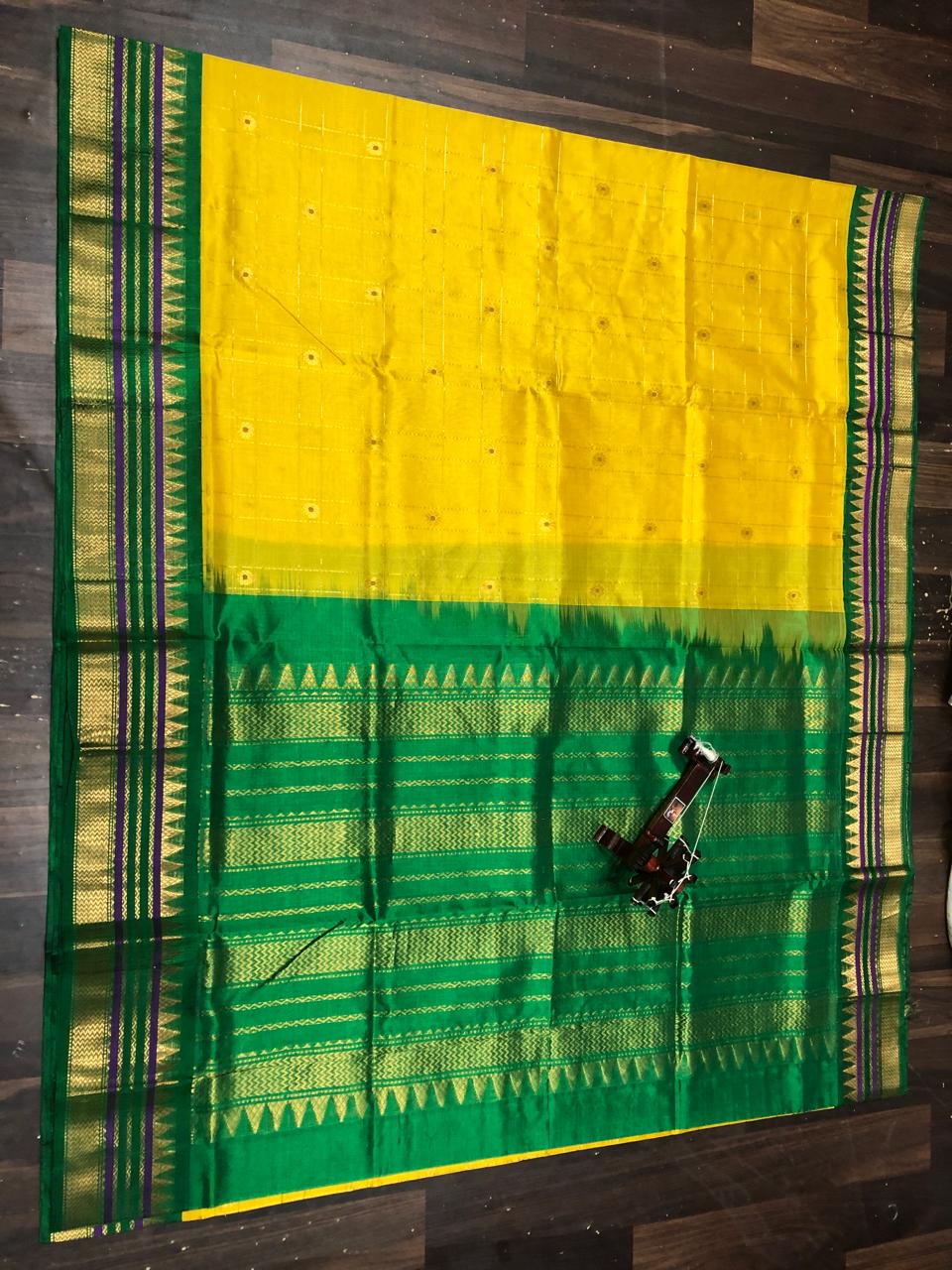 Kolam Pattu Saree-AM-KPS-MUSTARD YELLOW-018