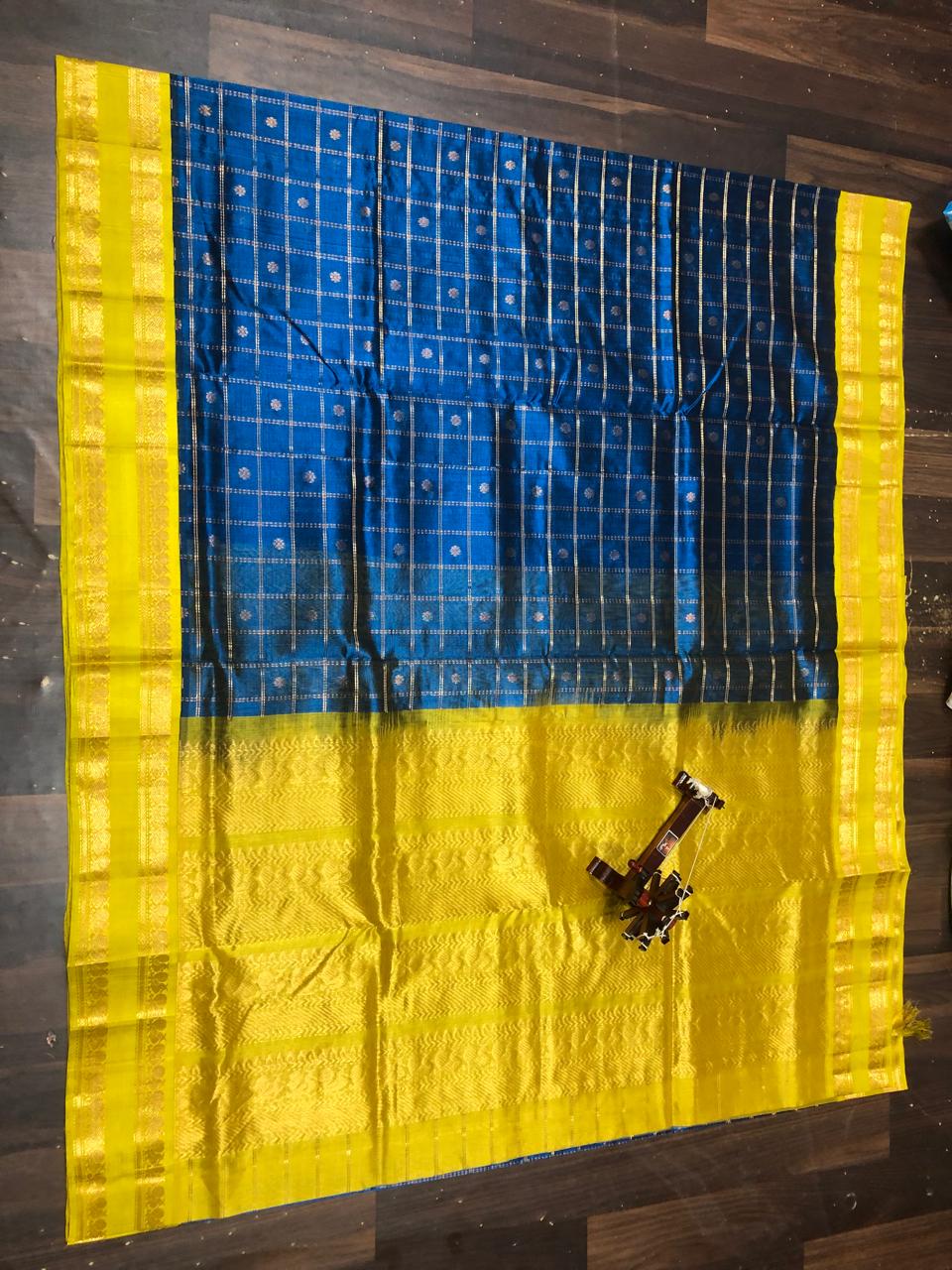Kolam Pattu Saree-AM-KPS-ROAL BLUE-022