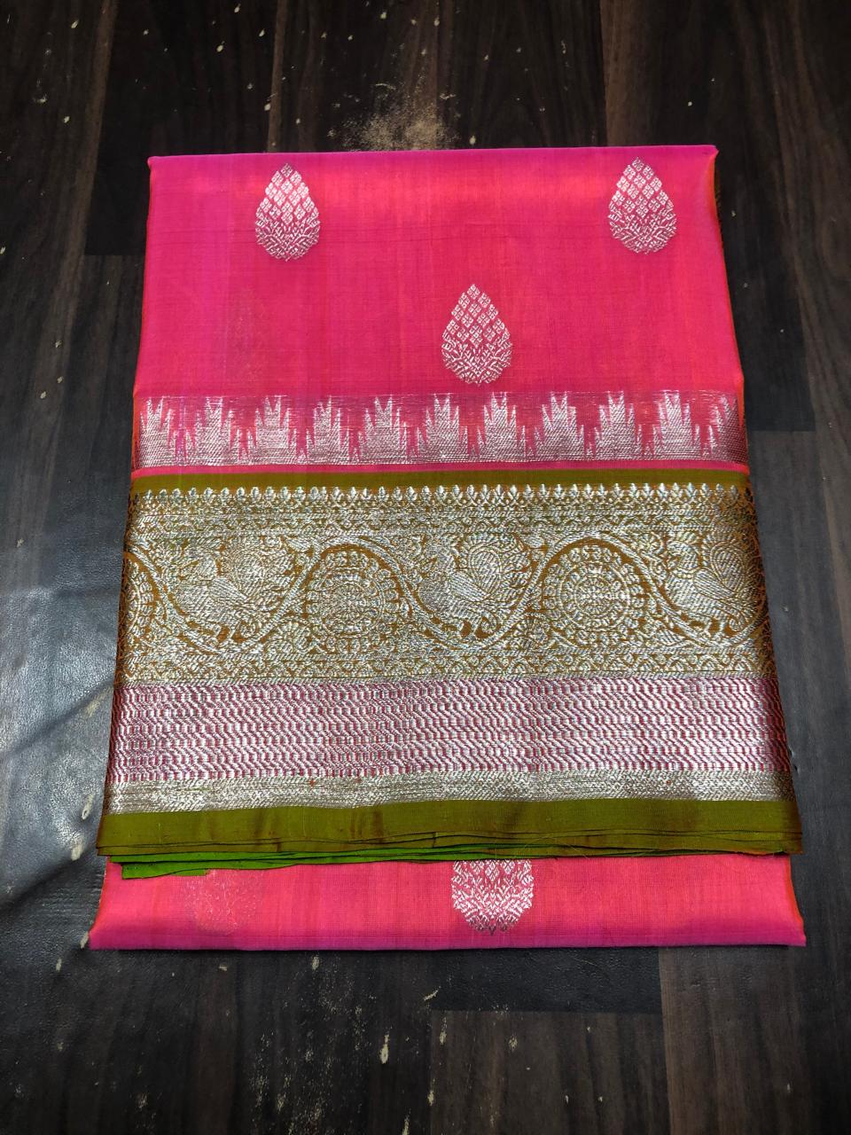 Venkatagiri Pure Pattu Saree-AM-VPPS-PINK-016