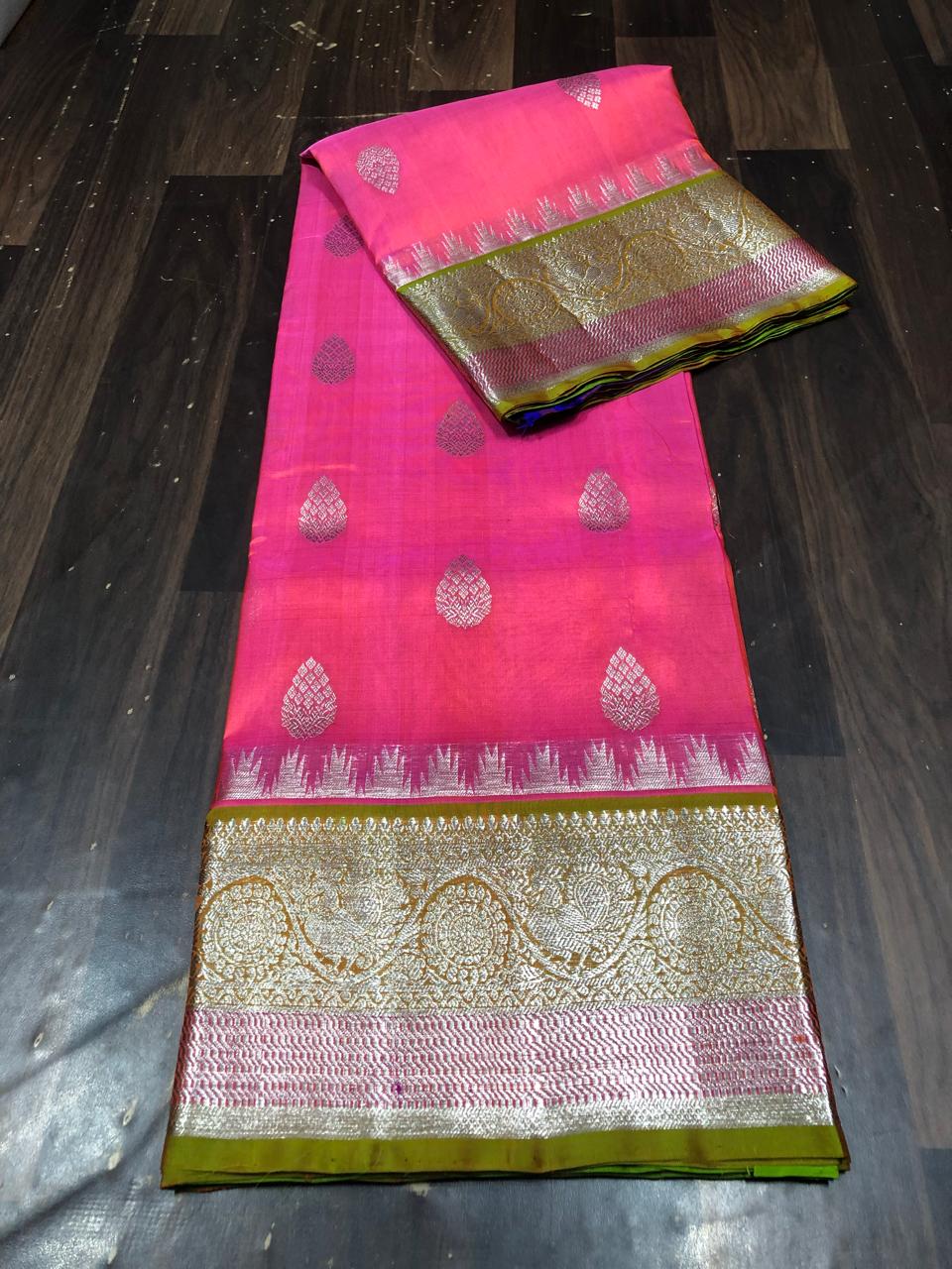 Venkatagiri Pure Pattu Saree-AM-VPPS-PINK-016