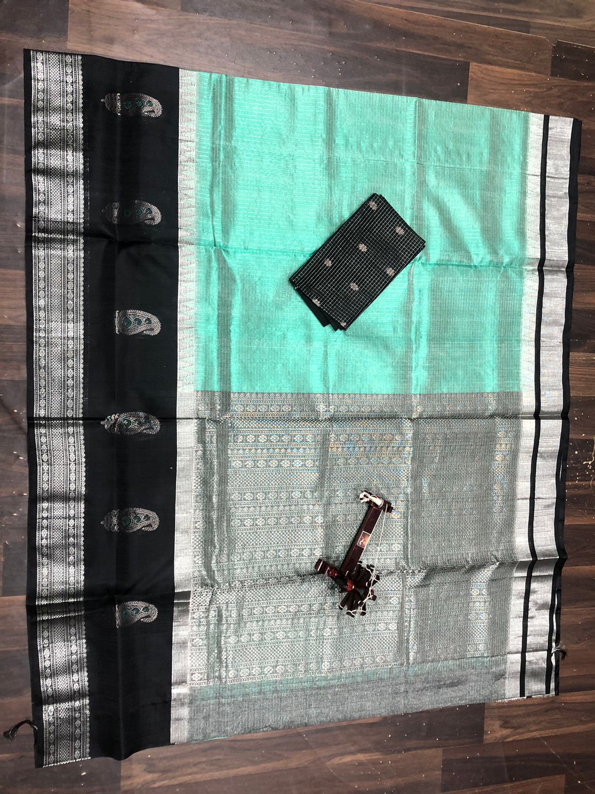 Kolam Pattu Saree-AM-KPS-SKY BLUE-033