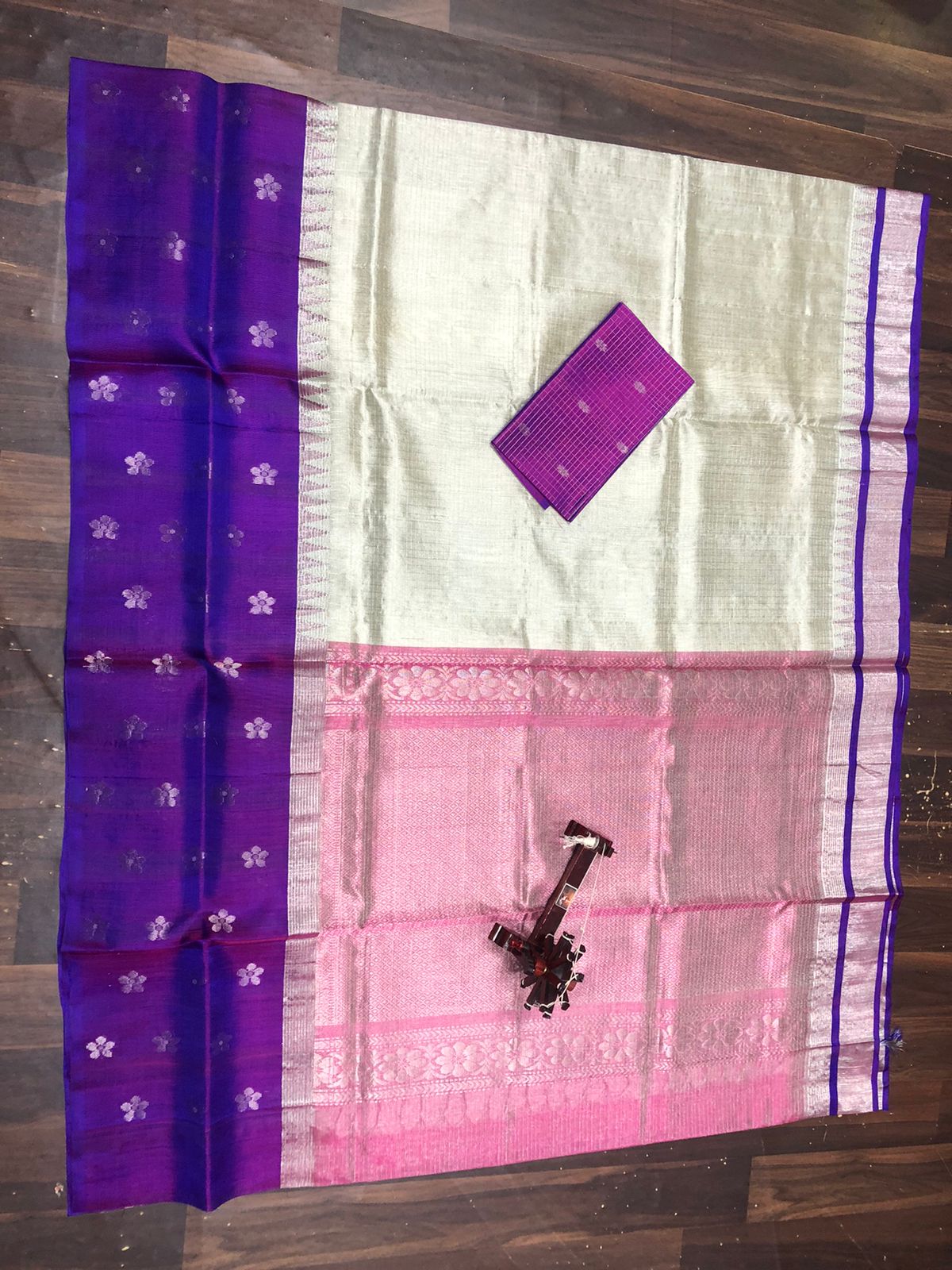 Kolam Pattu Saree-AM-KPS-CREAM-035