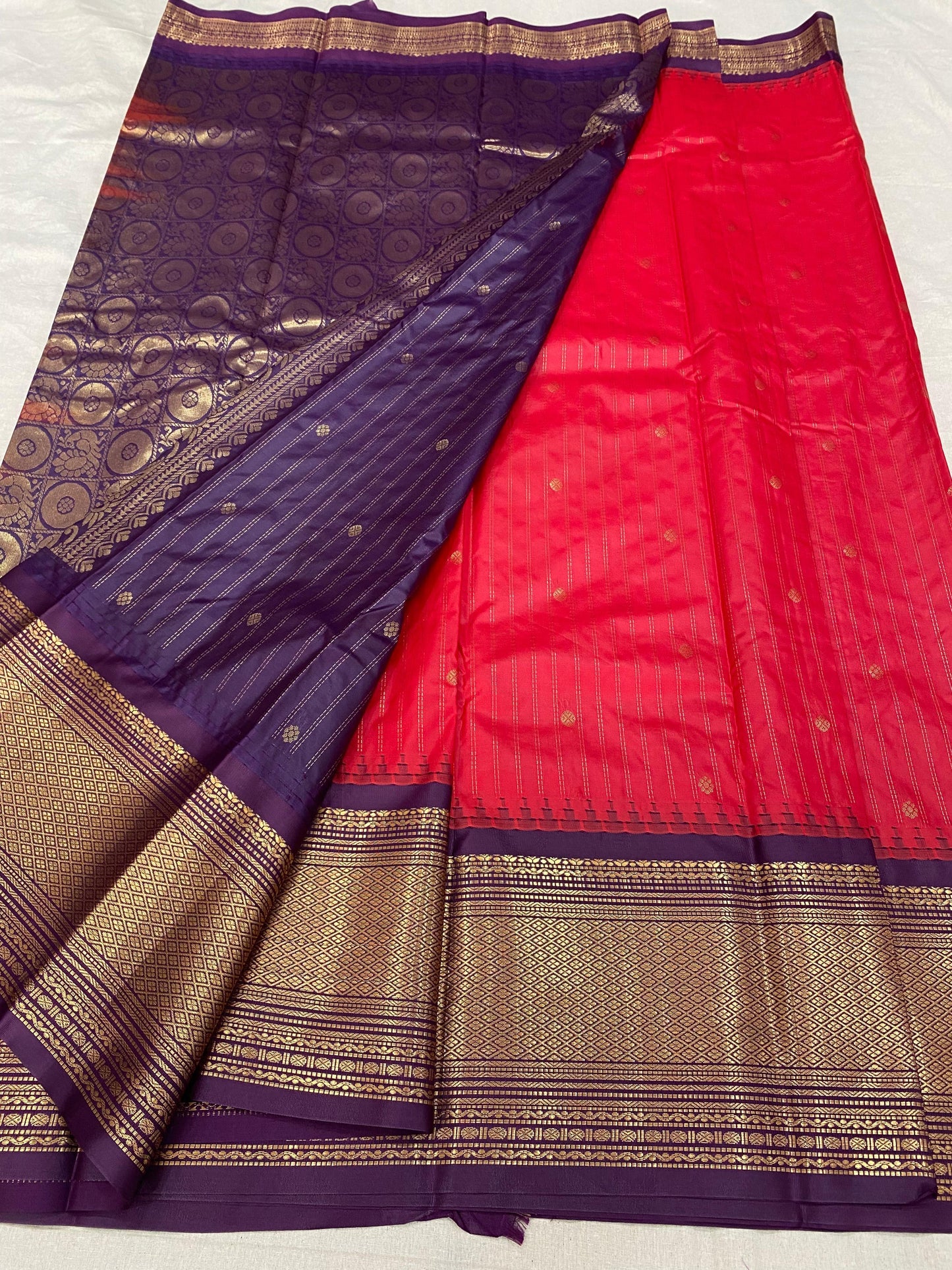 Semi Gadwal Saree-AM-SGS-RED-010