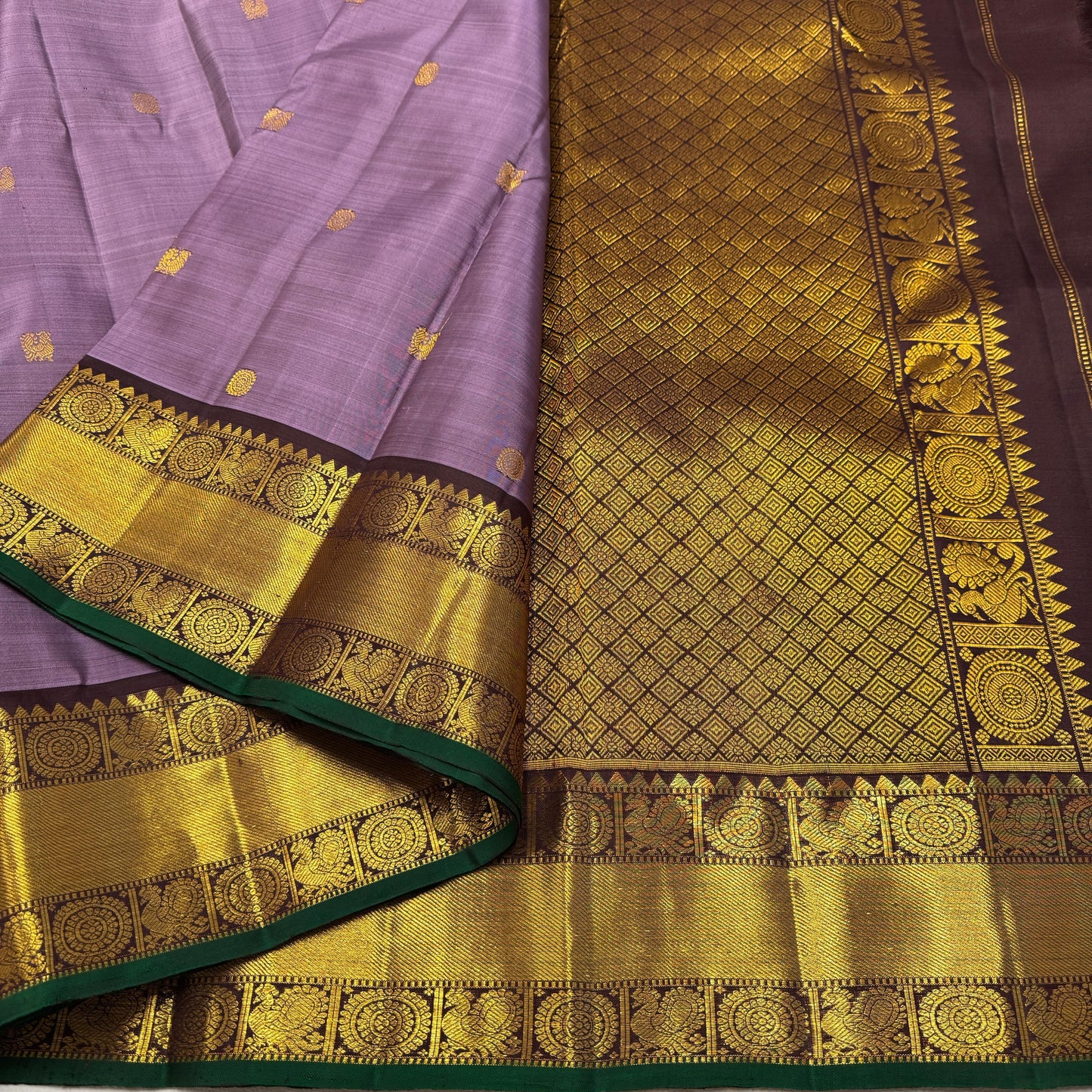Pure Kanchivaram Pattu Saree-AM-KPS-LAVENDER-002