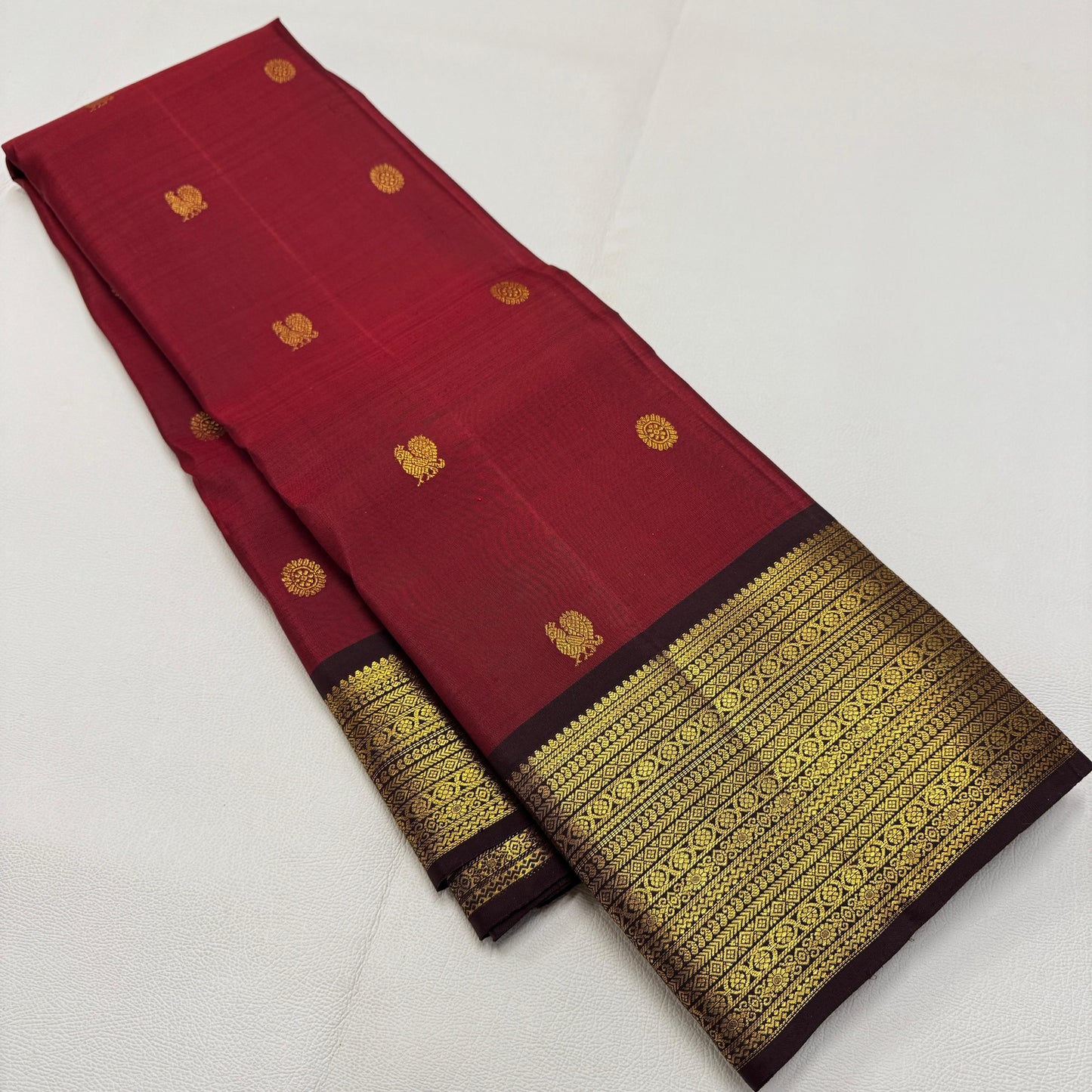 Pure Kanchivaram Pattu Saree-AM-KPS-MAROON-003