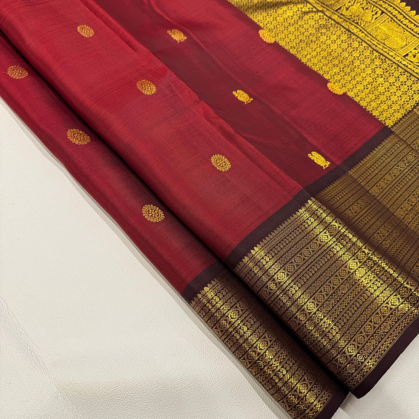 Pure Kanchivaram Pattu Saree-AM-KPS-MAROON-003
