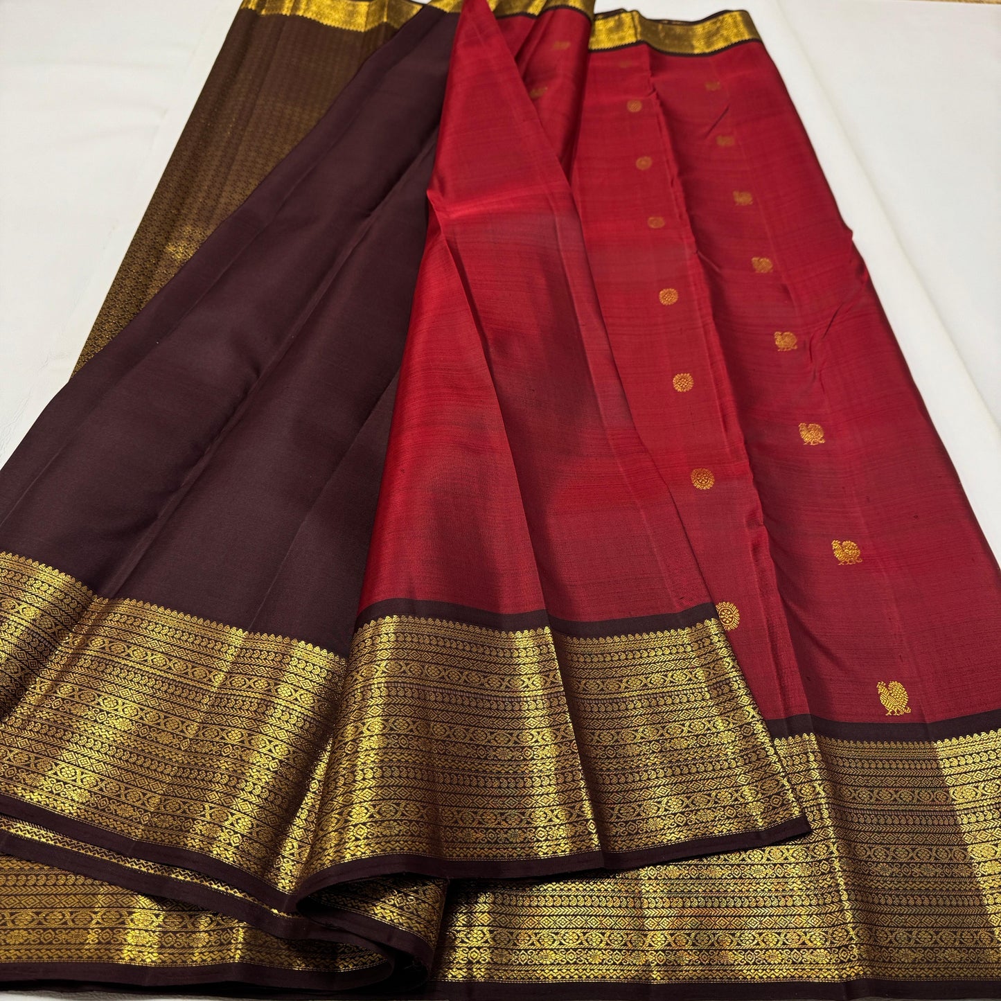 Pure Kanchivaram Pattu Saree-AM-KPS-MAROON-003