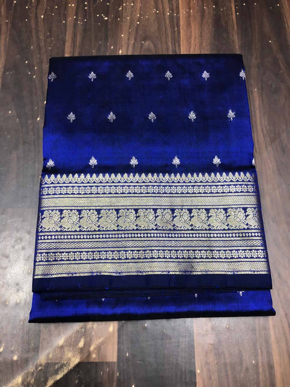 Venkatagiri Pure Pattu Saree-AM-VPPS-ROYAL BLUE-026