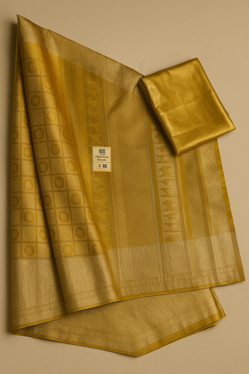 Handloom Kanchi Pattu Saree- AM-KPS-GOLD-001