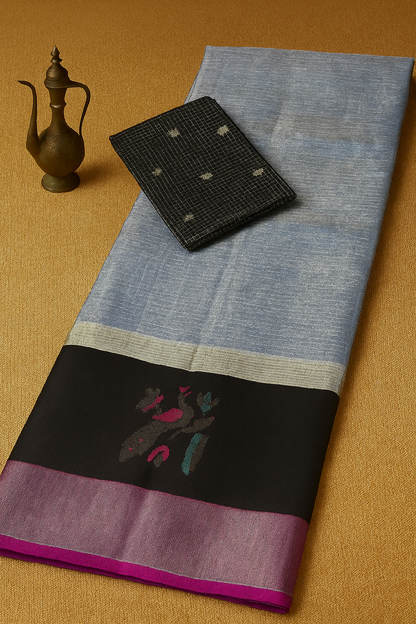 Kolam Pattu Saree-AM-KPS-GREY-030