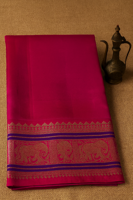 Venkatagiri Pure Pattu Saree-AM-VPPS-MAGENTA PINK-020