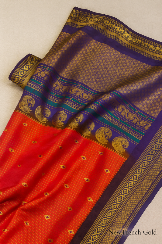 Gadwal Pattu Saree-AM-GPS-ORANGE-003